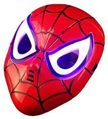 Spider Man Figures Toy Animation LED Light Spiderman Mask Cospl
